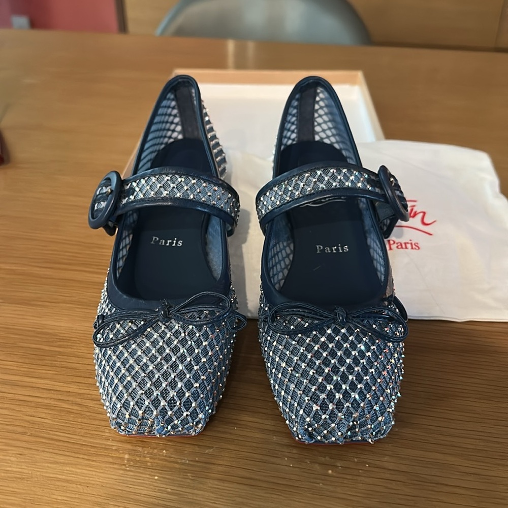 Christian Louboutin Mamastretina Flat in Denim